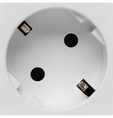 Розетка с заземлением, винтовые зажимы - без шторок 16А 250В - 45°- 2 модуля - белый  4521051  Daccord