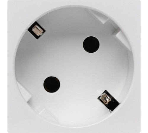 Розетка с заземлением, винтовые зажимы - без шторок 16А 250В - 45°- 2 модуля - белый  4521051  Daccord