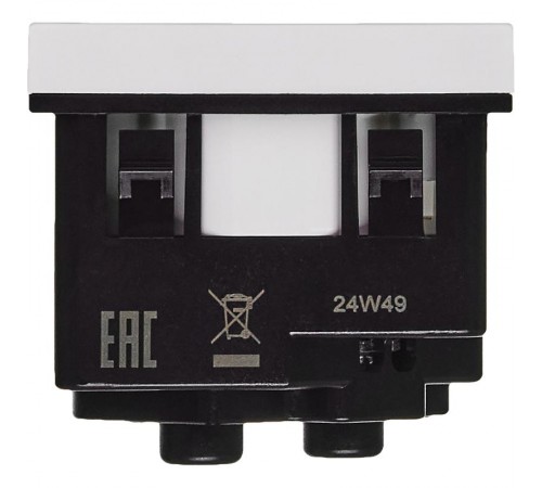 Розетка с заземлением, винтовые зажимы - без шторок 16А 250В - 45°- 2 модуля - белый  4521051  Daccord