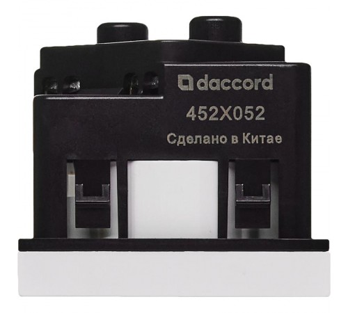 Розетка с заземлением, винтовые зажимы - без шторок 16А 250В - 45°- 2 модуля - белый  4521051  Daccord