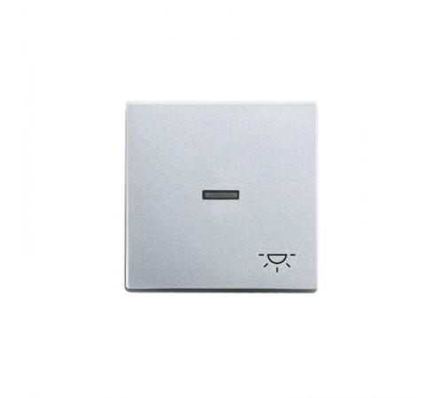 Клавиша для 1-клавишных высветателей/переключателей/кнопок с символом "свет", прозрачная линза, Impressivo, алюминий  1789LI-83   2TKA000568G1  ABB