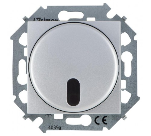 Simon 15 Алюминий Светорегулятор с управлением от ИК пульта, проходной, 500Вт, 230В, винт. зажим  1591713-033  Simon