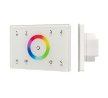 Панель Sens SMART-P83-RGB White (230V, 4 зоны, 2.4G) (Arlight, IP20 Пластик, 5 лет)  028402  Arlight