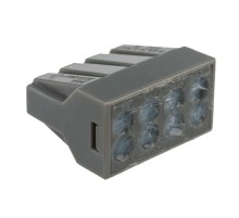 Экспресс-клемма с пастой, 8-проводная до 2,5 мм, серая (50 шт./уп.) (773-308)  07-3080  REXANT