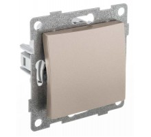 Bravo Выключатель 1кл. 2-х полюсный, СУ , 10А, 250В, шампань  С10В5-027  GUSI Electric