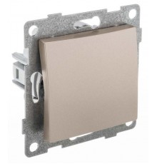 Bravo Выключатель 1кл. 2-х полюсный, СУ , 10А, 250В, шампань  С10В5-027  GUSI Electric