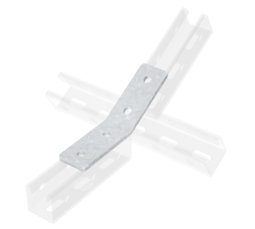 Уголок крепежный двойной 45?, нержавеющая сталь AISI 304  IBMC1024C  DKC