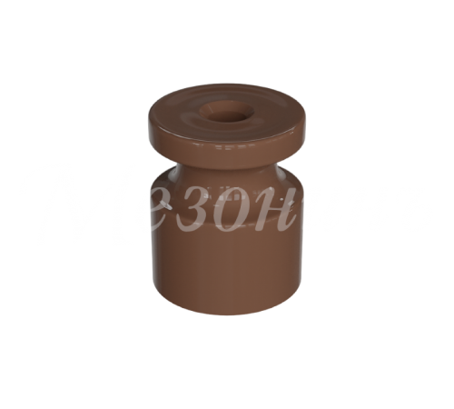 Изолятор пластиковый для наружного монтажа витой электропроводки, D20х24мм, цвет - какао, серия УСАДЬБА, ТМ МЕЗОНИНЪ (100 шт /уп