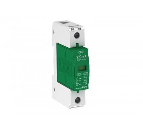 Устройства защиты от импульсных перенапряжений УЗИП для силовых сетей 1 пол. (Класс II), 385 В (V20-VA 1-385)  5099475  OBO Bettermann