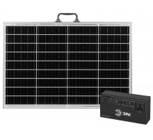 Портативная солнечная электростанция  ERAZS-01 (комплект), 200 Вт, 32400 мАч, Li-ion. Солнечная панель 50 Вт   Б0062853  ЭРА