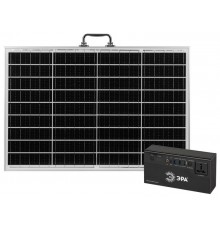 Портативная солнечная электростанция  ERAZS-01 (комплект), 200 Вт, 32400 мАч, Li-ion. Солнечная панель 50 Вт   Б0062853  ЭРА