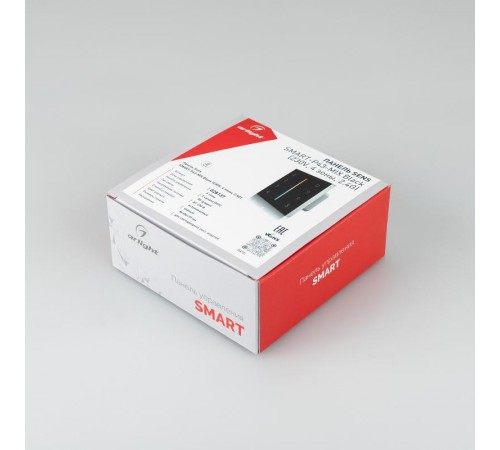 Панель Sens SMART-P43-MIX Black (230V, 4 зоны, 2.4G)  028137  Arlight