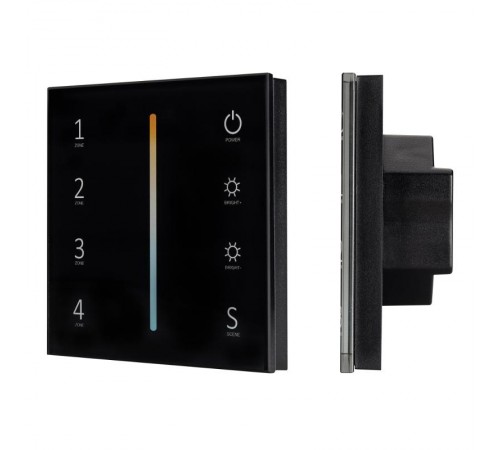 Панель Sens SMART-P43-MIX Black (230V, 4 зоны, 2.4G)  028137  Arlight