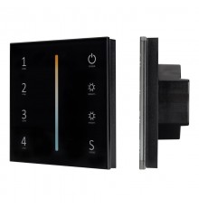 Панель Sens SMART-P43-MIX Black (230V, 4 зоны, 2.4G)  028137  Arlight