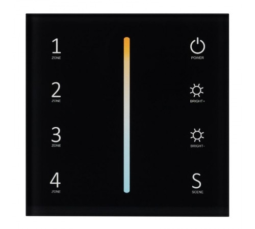 Панель Sens SMART-P43-MIX Black (230V, 4 зоны, 2.4G)  028137  Arlight