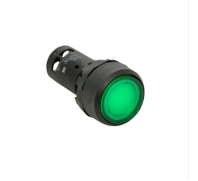 Кнопка с фиксацией с подсветкой OptiSignal Compact D22 C7-PHL-B301 зеленая 1НЗ 24 В AC/DC XB7NJ03B2  362110  КЭАЗ