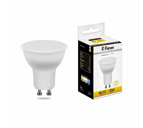 Лампа светодиодная LB-560 (9W) 230V GU10 2700K MR16  25842  FERON