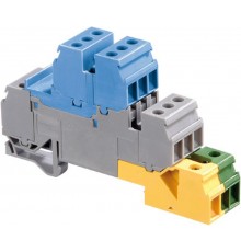 Клемма D4/6.LNTP2, 3 проход. цепи, 3 цепи земля, для щитов, винт. 4мм.кв.  1SNA110327R2100  TE