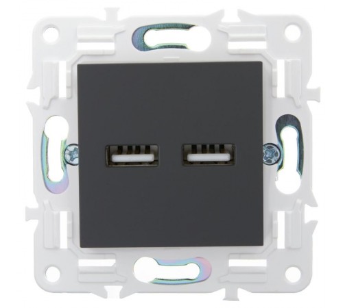 SKANDY Розетка USB A+A 3,1А SK-R15G графит  SK-U21-D31-K53  IEK