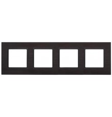 14-5204-05 Рамка на 4 поста, металл, Эра Elegance, чёрный+антр  Б0034561  ЭРА