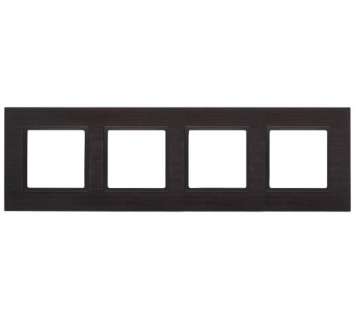 14-5204-05 Рамка на 4 поста, металл, Эра Elegance, чёрный+антр  Б0034561  ЭРА