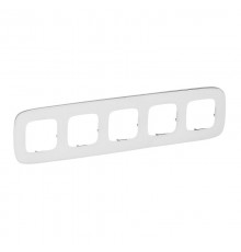 Valena ALLURE Белое стекло Рамка 5-ая  755545  Legrand