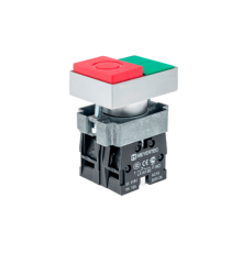 Кнопка двойная, красный/зеленый, 1NO+1NC, выступающий толкатель, мет. MTB2-BLZ1584  58202  ОВЕН