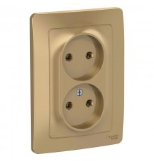 Blanca Титан С/У Розетка 2-ая без заземления без шторок, 16А, 250В  BLNRS000024  SE