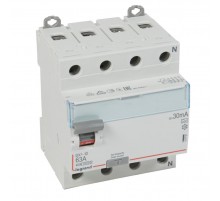 Выключатель дифференциальный (УЗО) DX3-ID 4п 63А 30мА тип A  411761  Legrand