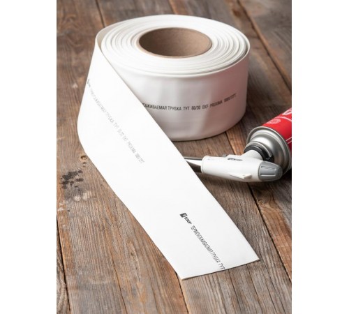 Термоусаживаемая трубка ТУТ нг 60/30 белая рулон PROxima  tut-60-w  EKF