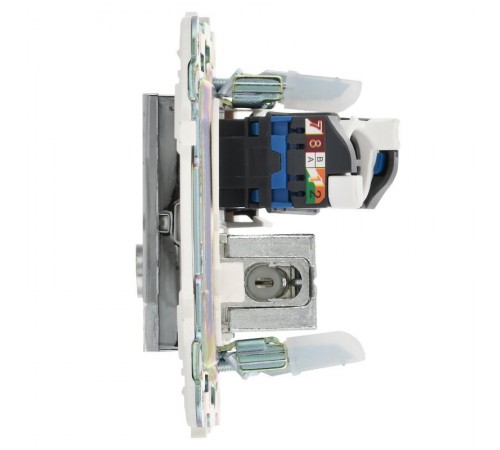 SKANDY Розетка двойная TV+RJ45 кат.6 SK-A15N никель  SK-AK20-2-K50  IEK