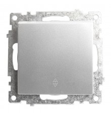 Переключатель 1-клавишный (механизм), 250В, 10А, серия Катрин, серебро, GLS10-7105-03  39576  STEKKER