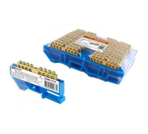 Шина "N" нулевая с изолятором на DIN-рейку 8x12мм стойка бол. 8 групп инд. стикер  SQ0801-0131  TDM