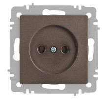Розетка Intro Accent 6-201-08 2P, 16А-250В, IP20, СУ, бронза  Б0063670  Intro