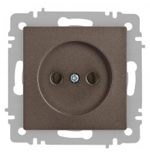 Розетка Intro Accent 6-201-08 2P, 16А-250В, IP20, СУ, бронза  Б0063670  Intro