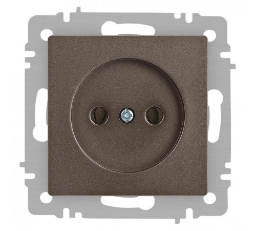 Розетка Intro Accent 6-201-08 2P, 16А-250В, IP20, СУ, бронза  Б0063670  Intro