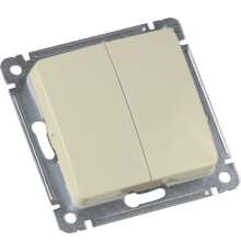 Выключатель скрытой установки, двухклавишный, механизм, цвет слоновая кость  ВС10-451-01  HEGEL