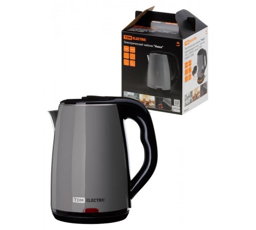 Электрический чайник "Ника", нержавеющая сталь / пластик, 1,8 л, 1800 Вт, серый,  SQ4001-0008  TDM