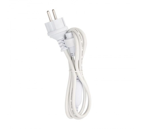 Шнур питания для гирлянды Дюраплей 4 А, подключение до 200 м, белый каучук, 230 В  315-001  NEON-NIGHT