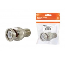 Переходник штекер BNC - гнездо F, инд. упаковка  SQ1809-0034  TDM