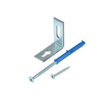 Угол мебельный 46х46х15 с шуруп. и дюб. (2 шт) цинк - пакет ( 0,07005 кг)  110083  Tech-KREP