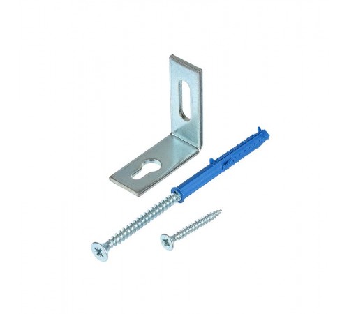 Угол мебельный 46х46х15 с шуруп. и дюб. (2 шт) цинк - пакет ( 0,07005 кг)  110083  Tech-KREP