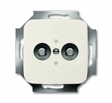 Розетка двойная для выравнивания потенциалов, серия Busch-Duro 2000 SI, цвет слоновая кость  2495-0-0026   2CKA002495A0026  ABB