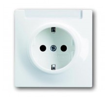 Розетка SCHUKO 16А 250В с полем для надписи, серия impuls, цвет альпийский белый  2011-0-2712   2CKA002011A2712  ABB