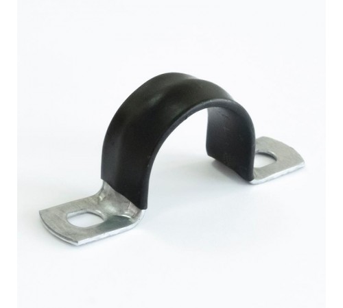 Скоба металлическая двухлапковая с полимерным покрытием СМД-П d21-22 мм (100 шт/уп)  PR08.6017  Промрукав