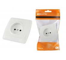 Розетка 2П 10А 250В белая "Онега"   SQ1805-0015  TDM