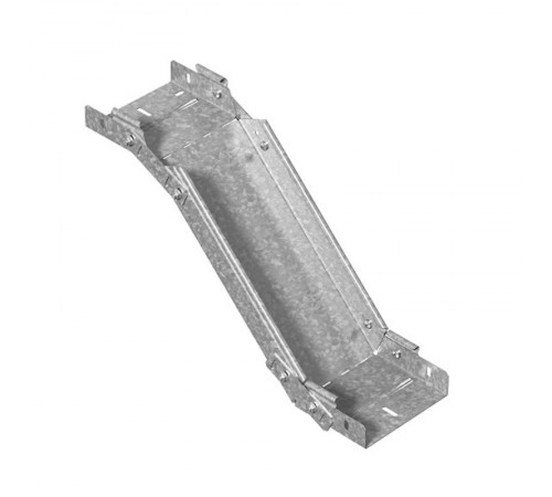 Поворот вертикальный регулируемый 100х65, толщ. 1,0 мм, гор. цинк  ПВР-100х65-1,0-ГЦ  Ostec