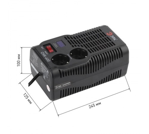 Стабилизатор напряжения компакт. СНК-600 160-260В/220В, 600ВА  Б0032468  ЭРА