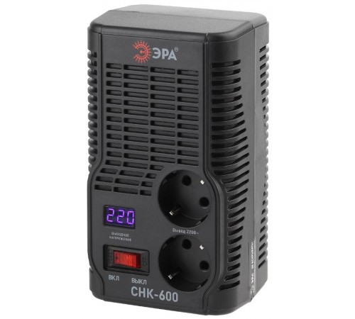 Стабилизатор напряжения компакт. СНК-600 160-260В/220В, 600ВА  Б0032468  ЭРА