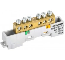 TEKFOR Шина PE "земля" неизолированная на универсальном держателе 8х12-6-Ж  TF-NN20-06-DL-K05  IEK